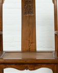 Pair of Elmwood Scholar Armchairs with Rattan Seats, SKU , image 4