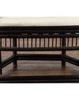Horseshoe Back Chair with Bamboo Fretwork Geometric Motifs
