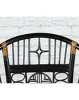 Horseshoe Back Chair with Bamboo Fretwork Geometric Motifs