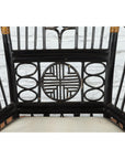 Horseshoe Back Chair with Bamboo Fretwork Geometric Motifs