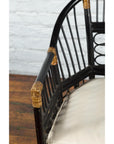 Horseshoe Back Chair with Bamboo Fretwork Geometric Motifs