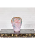 Hand-Crafted American Artists Collection Pink Pastel Vase with Weaving