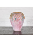 Hand-Crafted American Artists Collection Pink Pastel Vase with Weaving