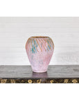 Hand-Crafted American Artists Collection Pink Pastel Vase with Weaving