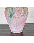 Hand-Crafted American Artists Collection Pink Pastel Vase with Weaving