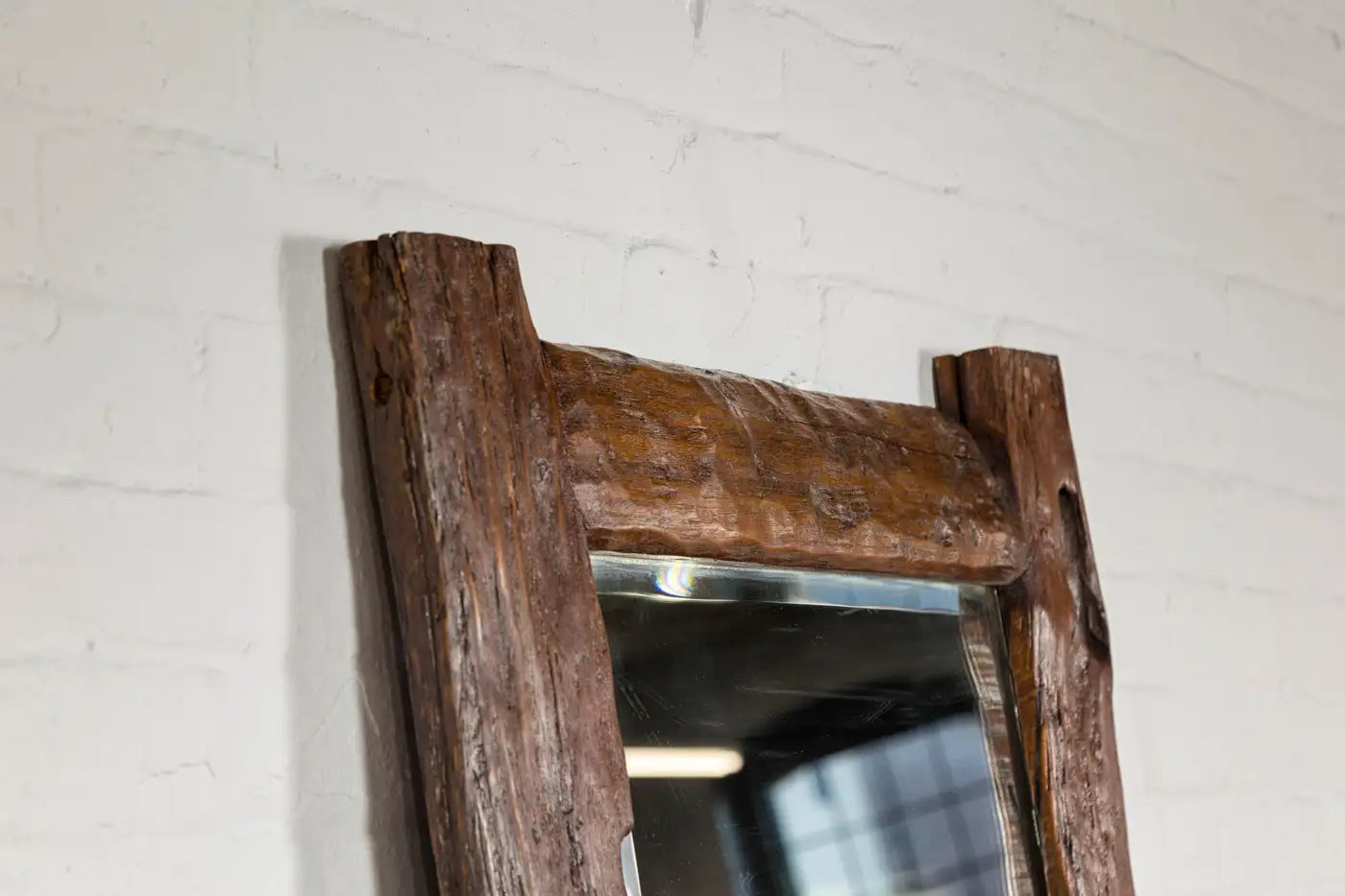 Antique Country Style Driftwood Made into Full Length Mirror, Rustic Character
