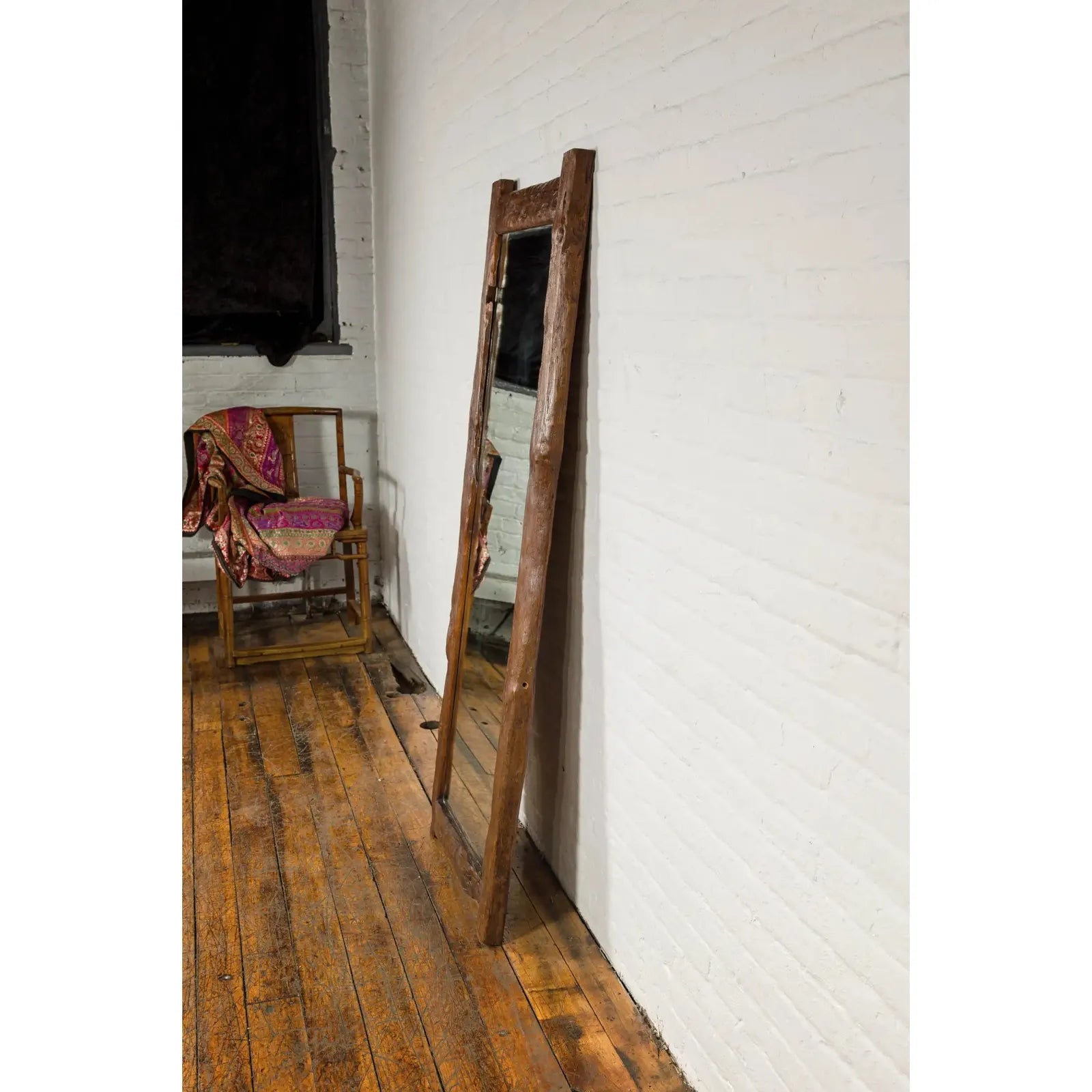 Antique Country Style Driftwood Made into Full Length Mirror, Rustic Character