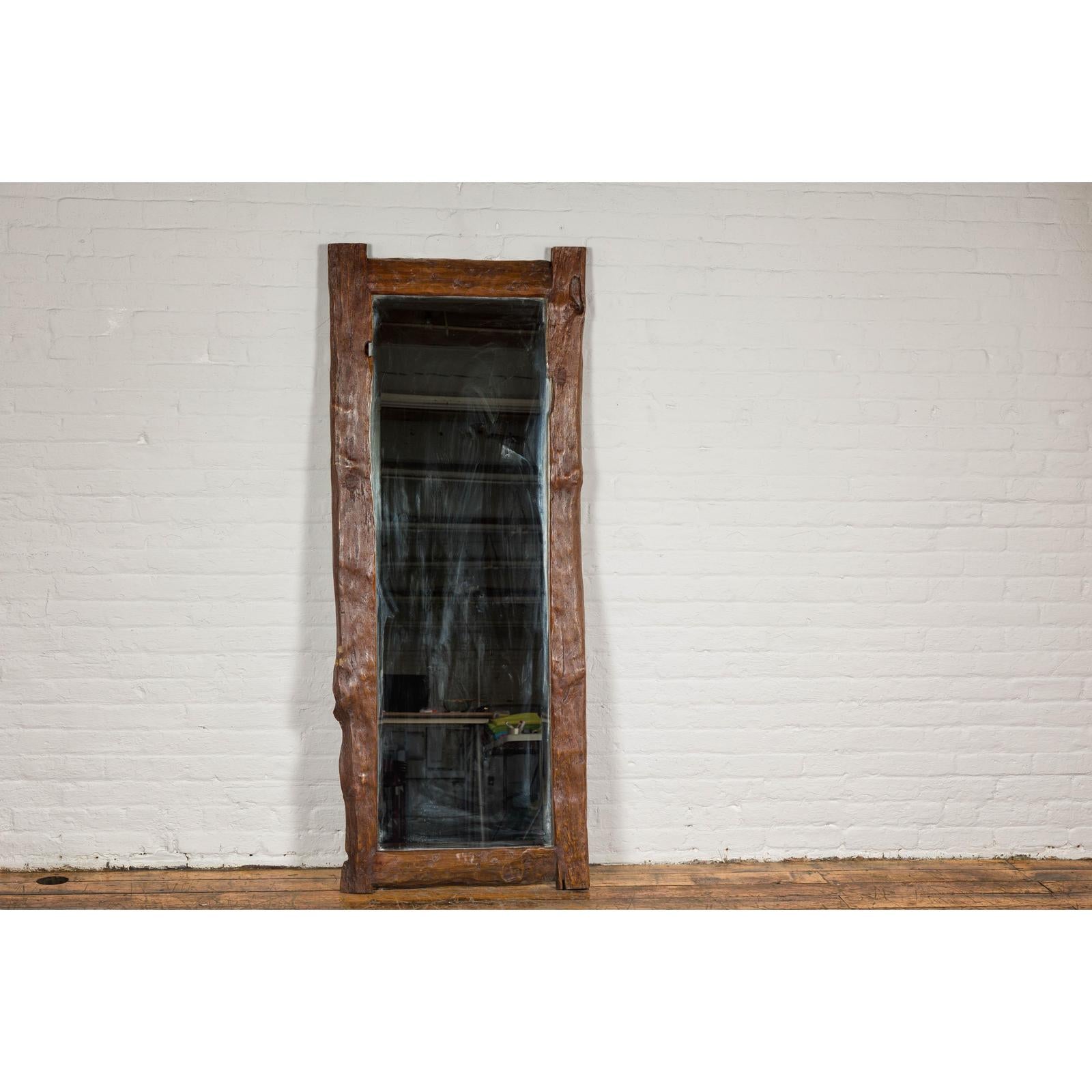Antique Country Style Driftwood Made into Full Length Mirror, Rustic Character