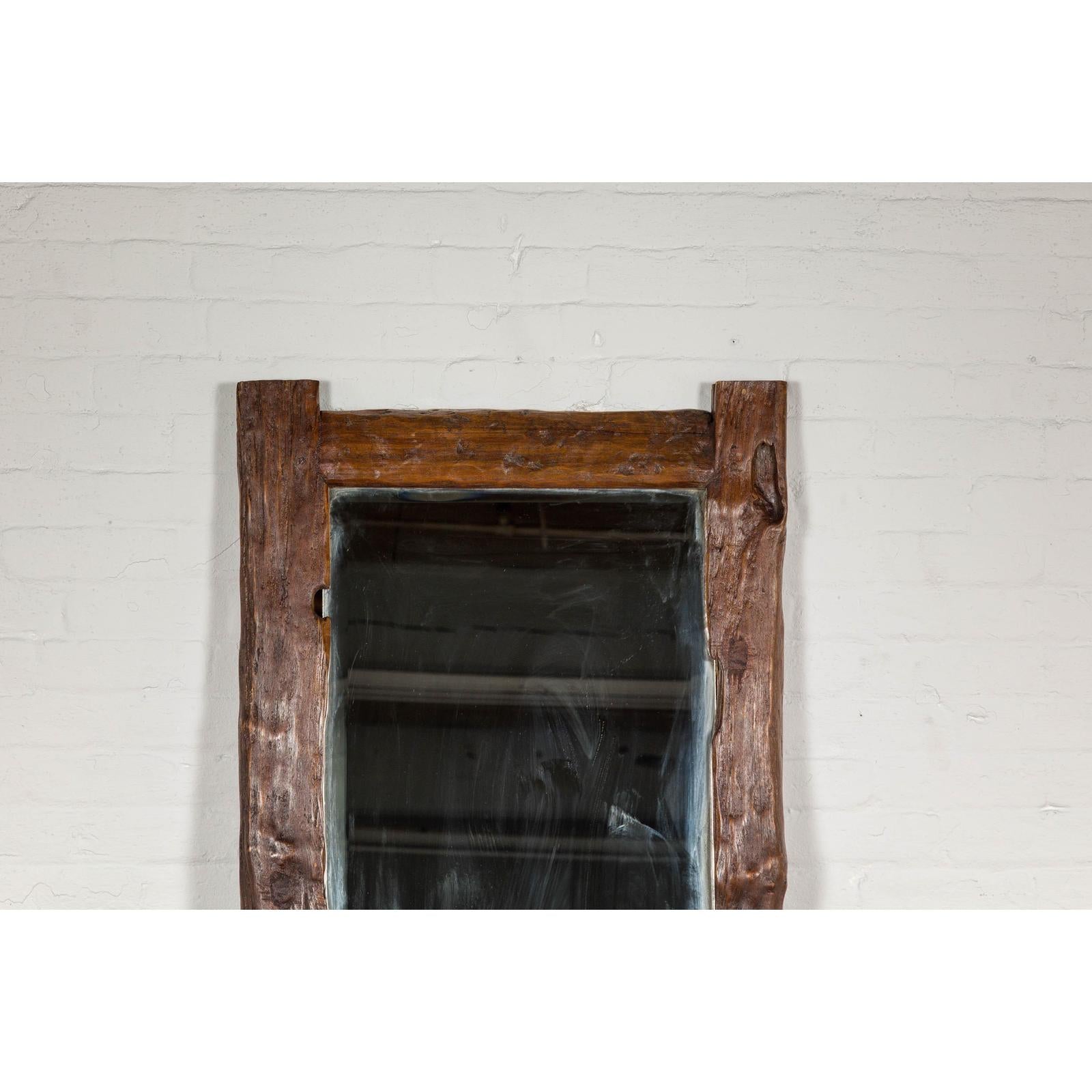 Antique Country Style Driftwood Made into Full Length Mirror, Rustic Character