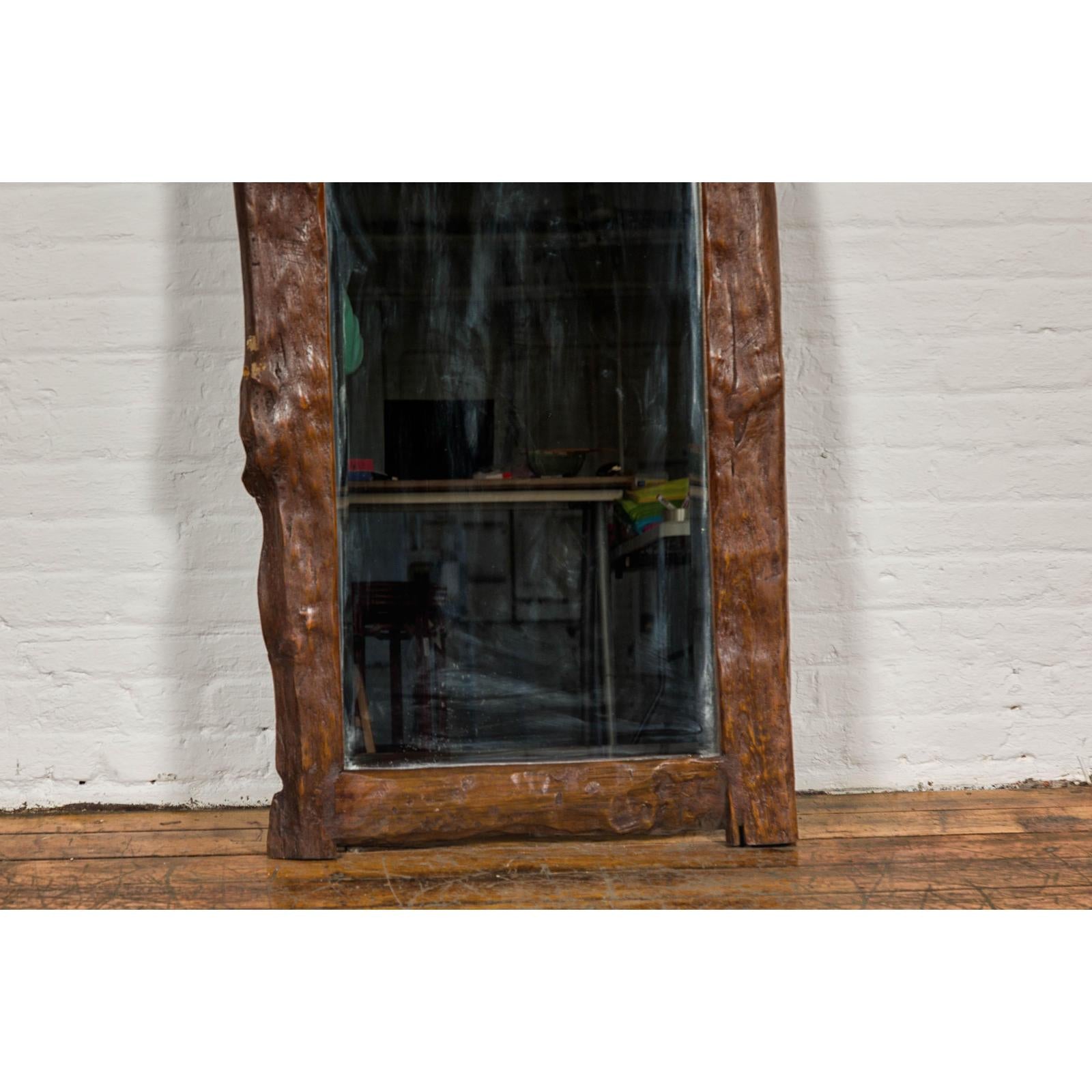 Antique Country Style Driftwood Made into Full Length Mirror, Rustic Character