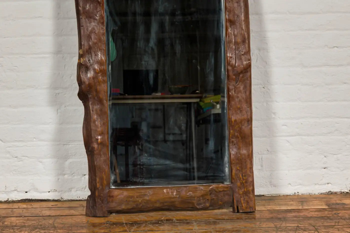 Antique Country Style Driftwood Made into Full Length Mirror, Rustic Character