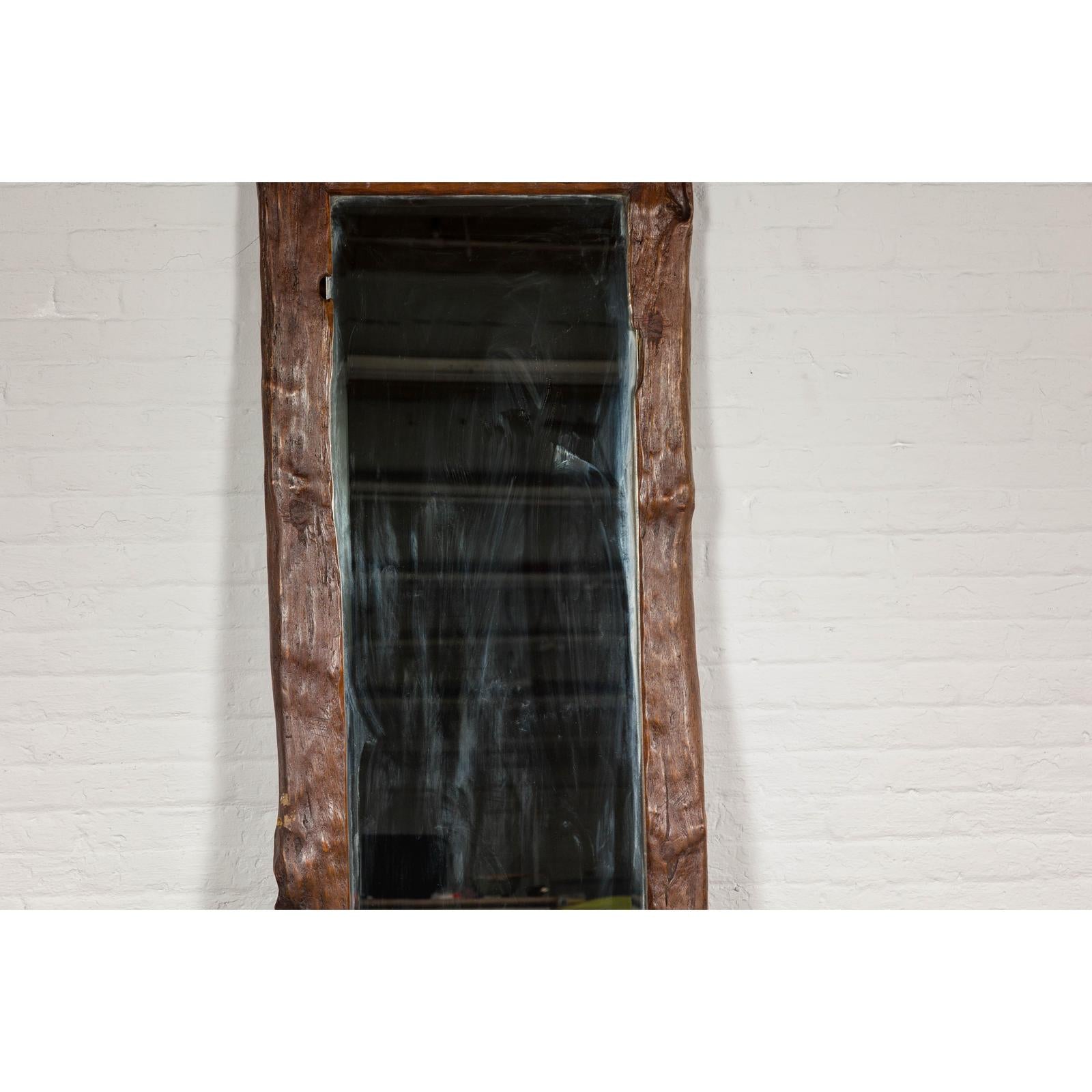 Antique Country Style Driftwood Made into Full Length Mirror, Rustic Character