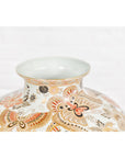 Kutani Style Vintage Vase with Flowers and Butterflies