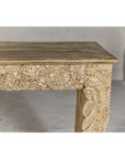 Mughal Style Console Table with Beautiful Carved Foliage