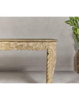 Mughal Style Console Table with Beautiful Carved Foliage