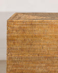 Large Vintage Woven Rattan Storage Box with Removable Lid, surface detail