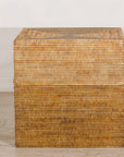Large Vintage Woven Rattan Storage Box with Removable Lid, additional gallery view 12