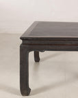 Chinese hardwood and dark stone coffee table back view