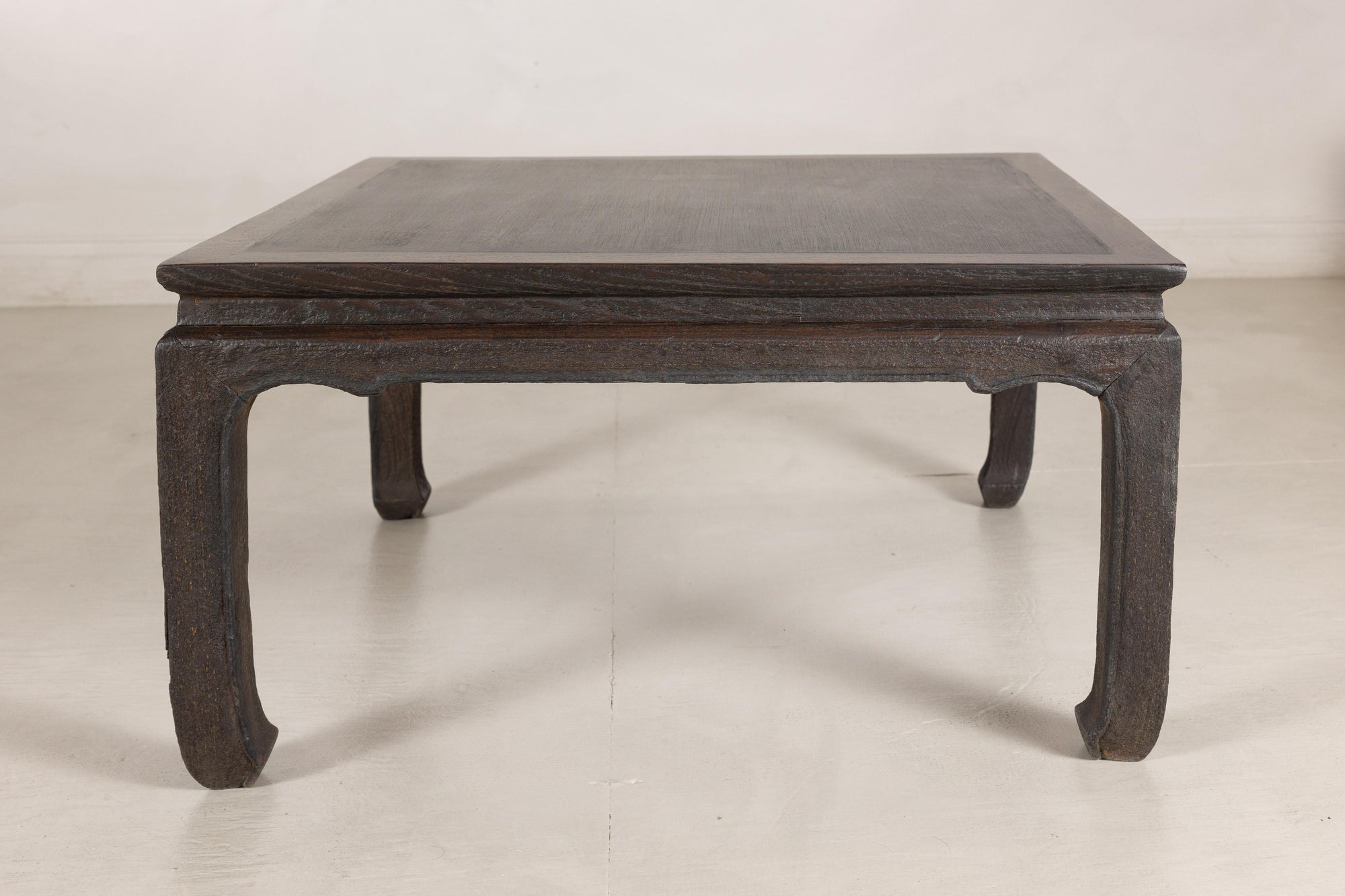 Chinese hardwood and dark stone coffee table alternate view