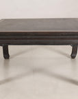 Chinese hardwood and dark stone coffee table interior view