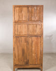 Full back view of the tall Chinese elm cabinet