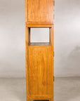 Right side profile of the tall elm cabinet