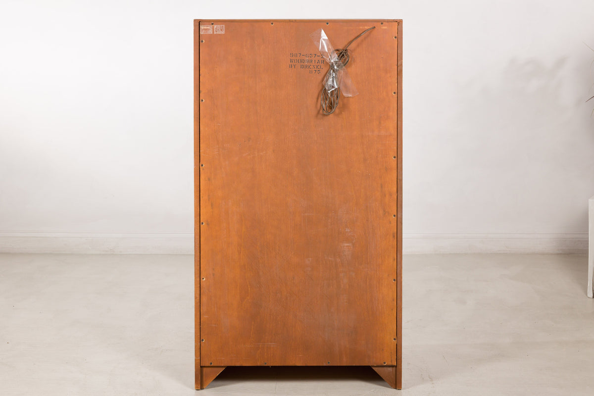 1970s American Drexel Woodbriar Pecan Dry Bar Cabinet, additional gallery view 11