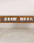 Front view of the long Chinese console table and pierced apron