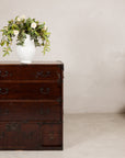 Meiji Japanese Isho-Tansu Chest with Iron Hardware, full gallery view