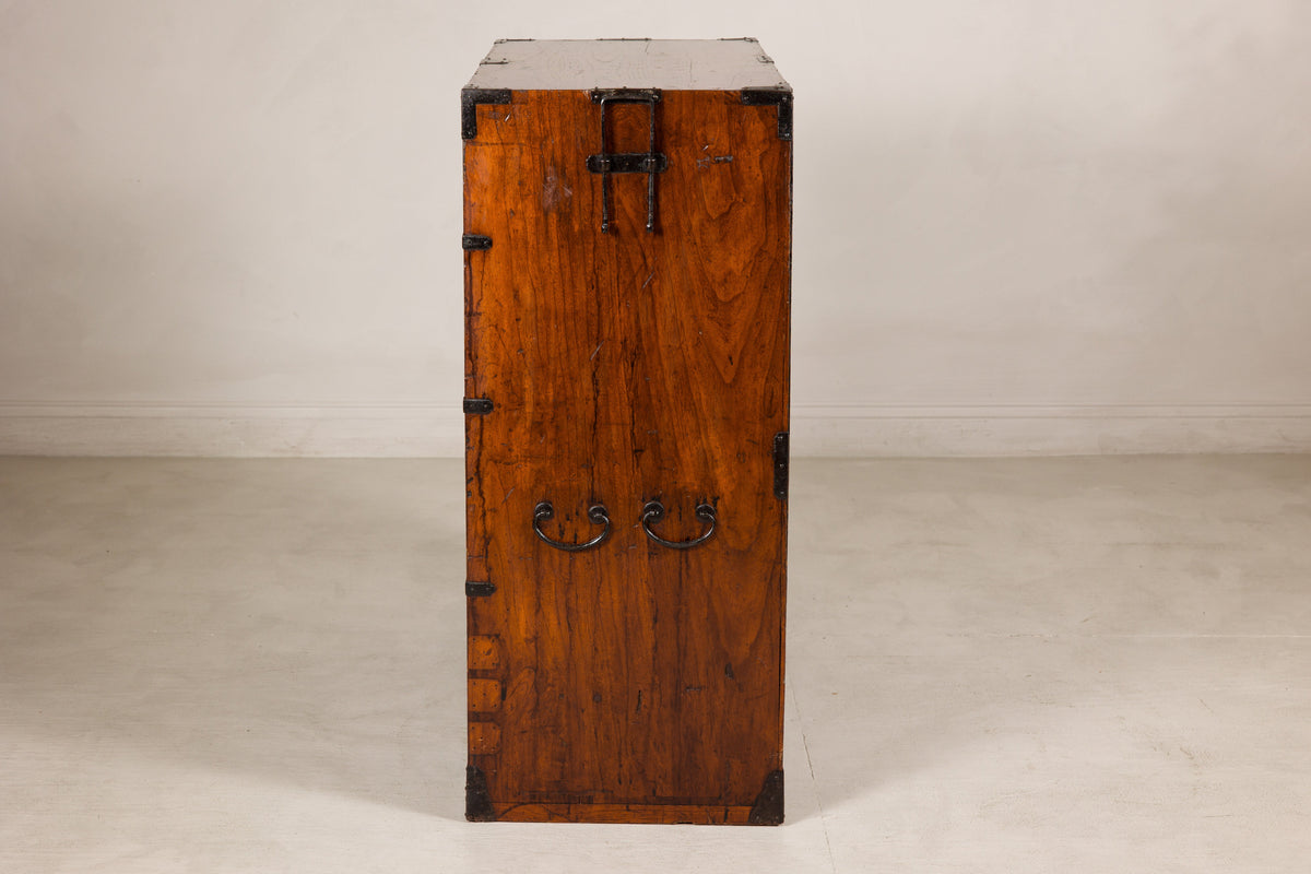 Meiji Japanese Isho-Tansu Chest with Iron Hardware, additional gallery view 11