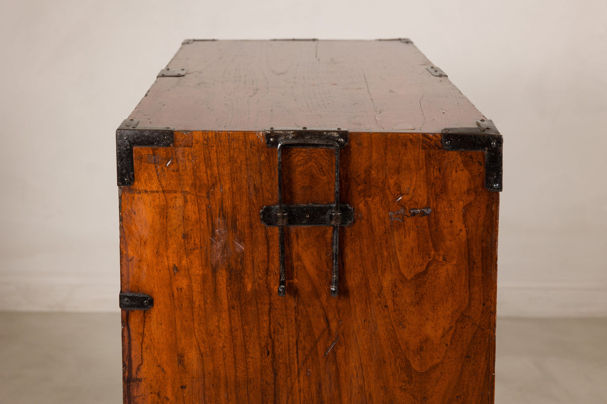 Meiji Japanese Isho-Tansu Chest with Iron Hardware, additional gallery view 12