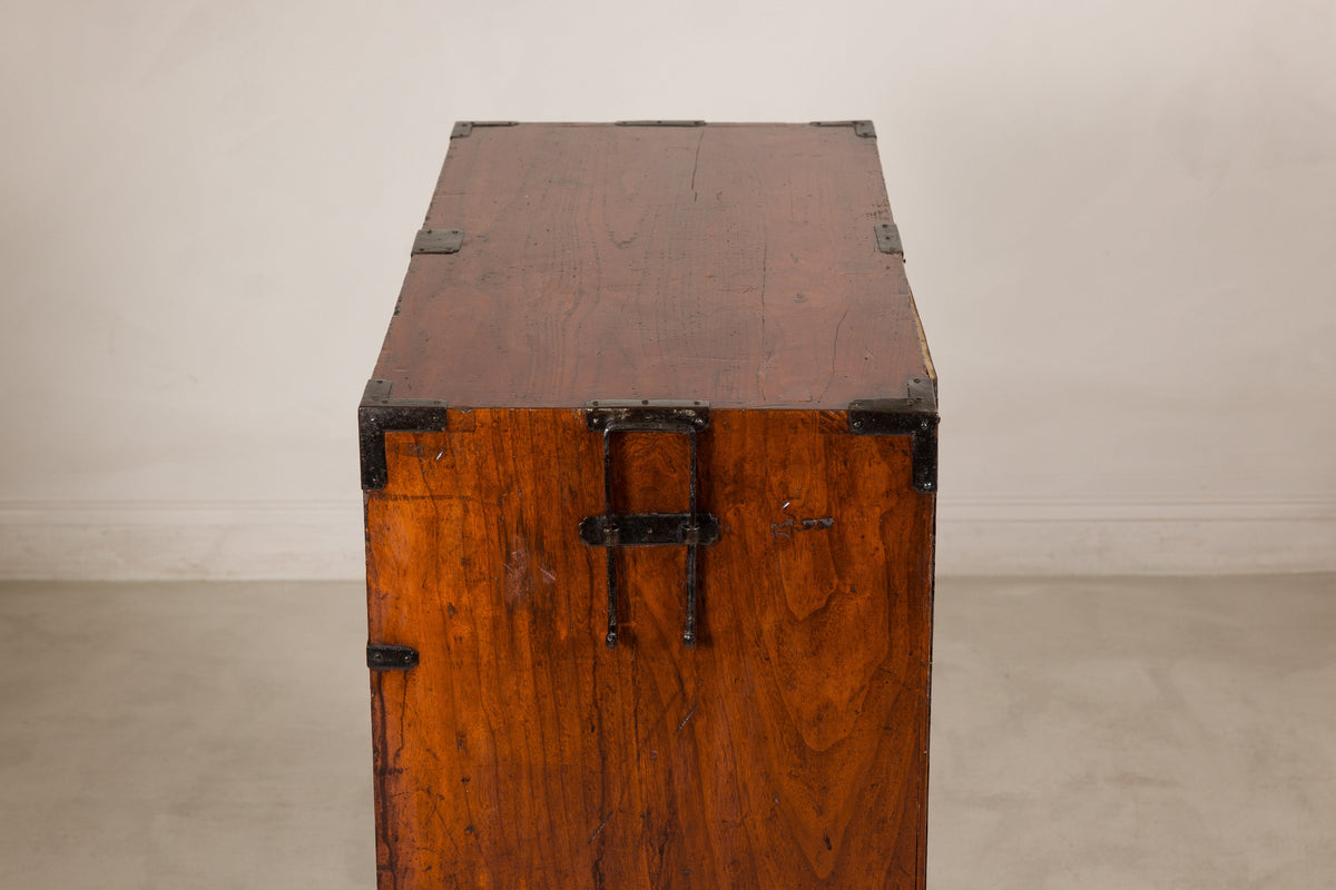 Meiji Japanese Isho-Tansu Chest with Iron Hardware, additional gallery view 13