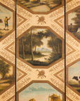 Vintage Chinese Three-Panel Painted Leather Screen, additional gallery view 12