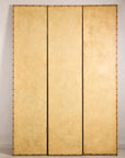 Vintage Chinese Three-Panel Painted Leather Screen, additional gallery view 18