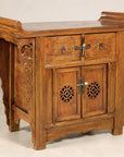 Late-19th-Century Chinese Carved Wood Altar Cabinet, side view
