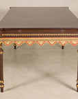 Large Indonesian Mahogany Center Table with Gilt Carved Apron, additional gallery view 13
