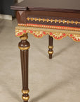 Large Indonesian Mahogany Center Table with Gilt Carved Apron, additional gallery view 17