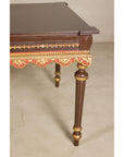 Large Indonesian Mahogany Center Table with Gilt Carved Apron, additional gallery view 18