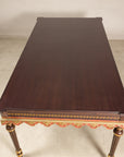 Large Indonesian Mahogany Center Table with Gilt Carved Apron, additional gallery view 20