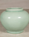 Alternate front view of the pale celadon crackle glazed vase