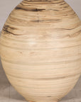 Large cream and brown glazed artisan ceramic floor vase, additional paired view