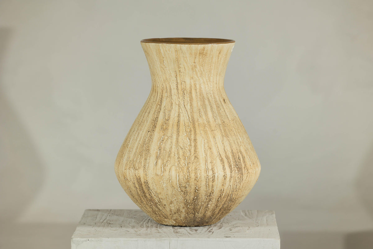 Artisan Ceramic Vase with Textured Drip Glaze and Flared Neck, additional gallery view 12