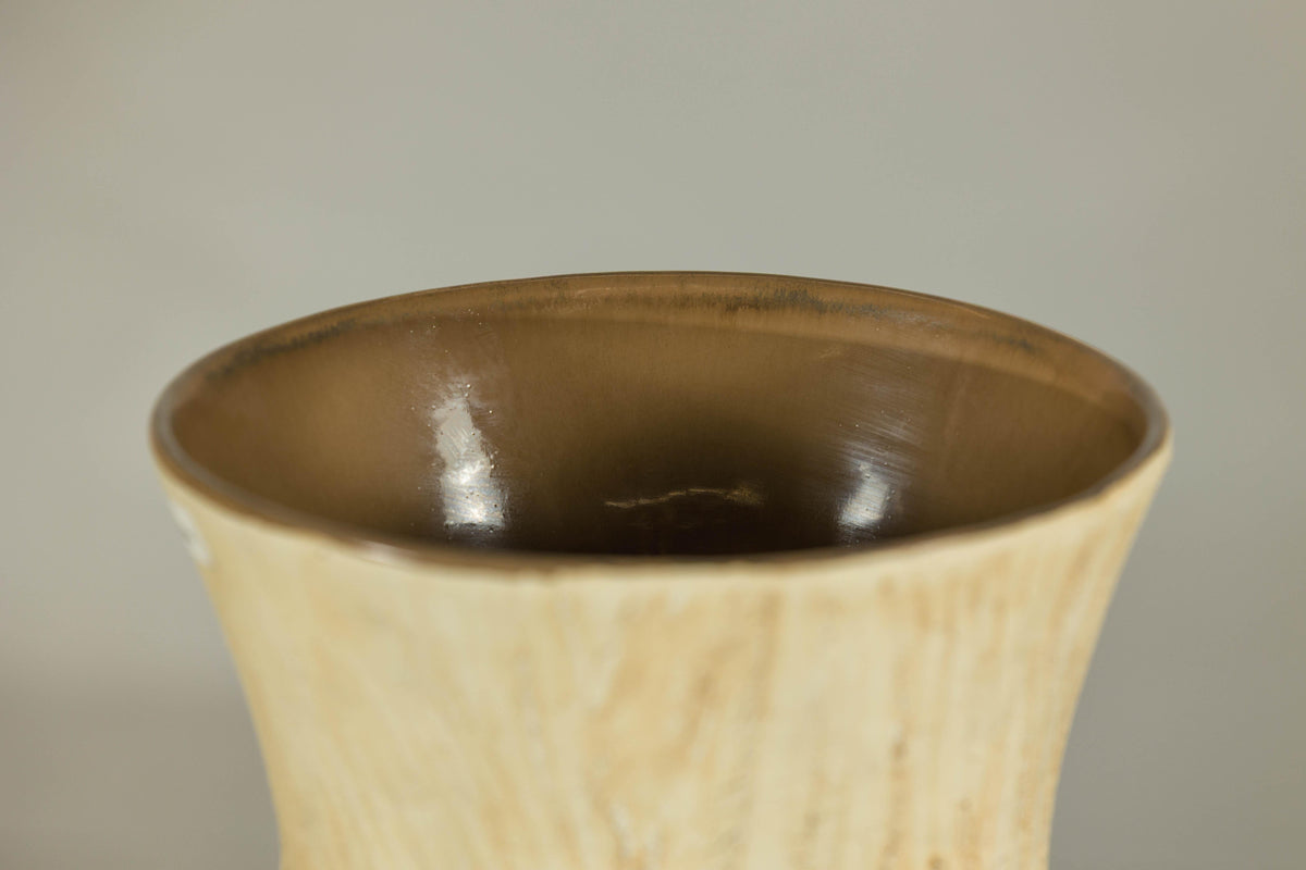 Artisan Ceramic Vase with Textured Drip Glaze and Flared Neck, additional gallery view 18