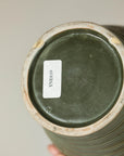 Tall Ribbed Green-Glazed Artisan Ceramic Vase, additional gallery view 12