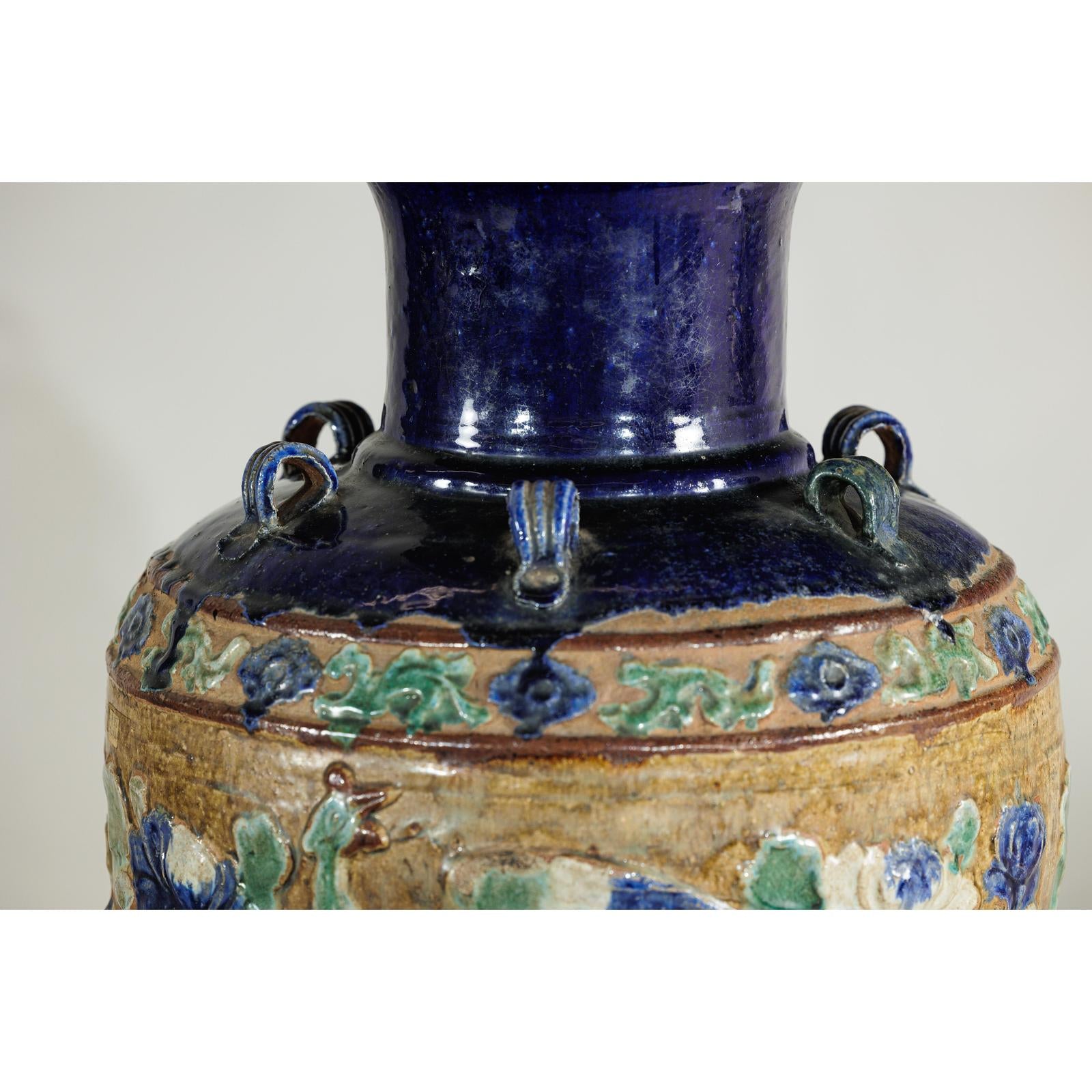 Antique Annamese Water Jar with Phoenix &amp; Floral Decor - image 17