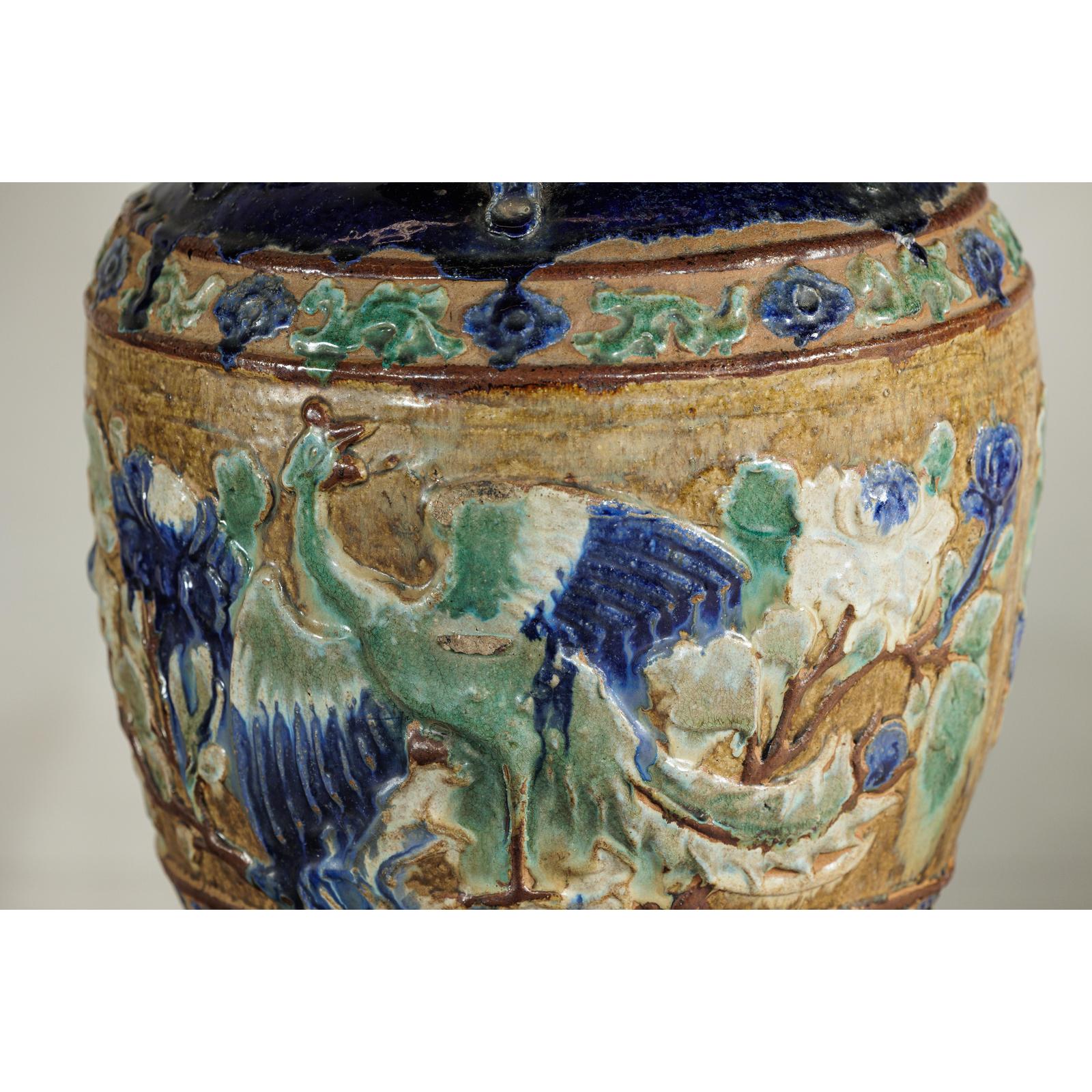 Antique Annamese Water Jar with Phoenix &amp; Floral Decor - image 18