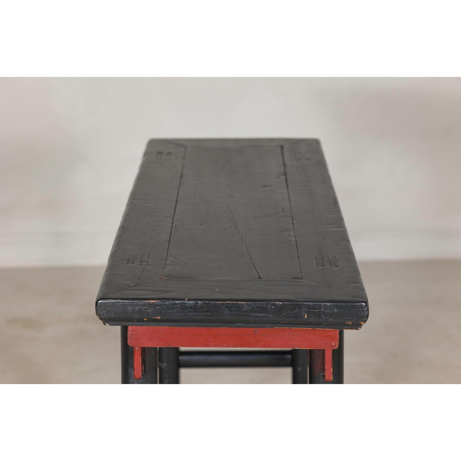 Antique Black and Cinnabar Red Lacquer Wine Table, Late Qing Dynasty-10. Asian &amp; Chinese Furniture, Art, Antiques, Vintage Home Décor for sale at FEA Home