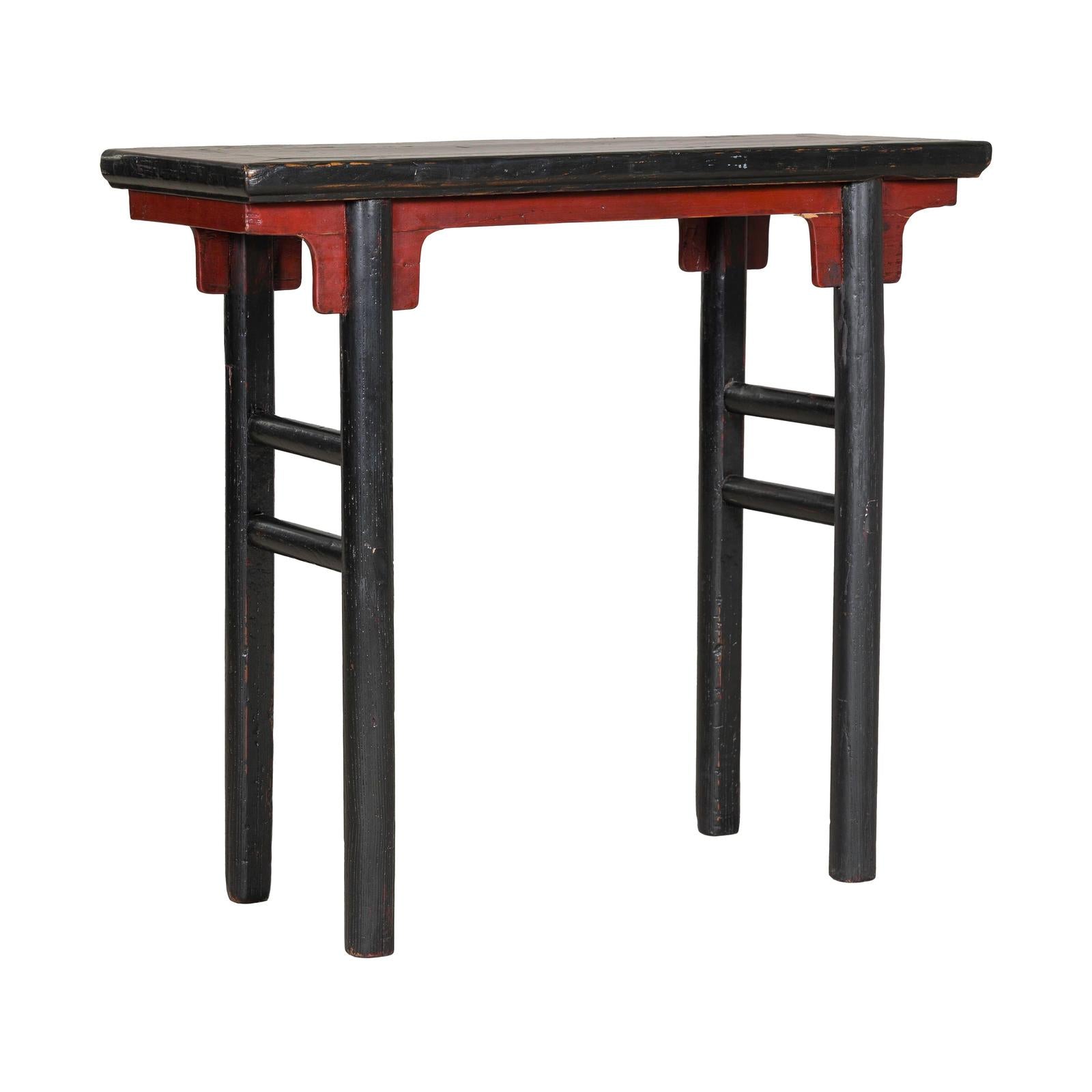 Antique Black and Cinnabar Red Lacquer Wine Table, Late Qing Dynasty-12. Asian &amp; Chinese Furniture, Art, Antiques, Vintage Home Décor for sale at FEA Home