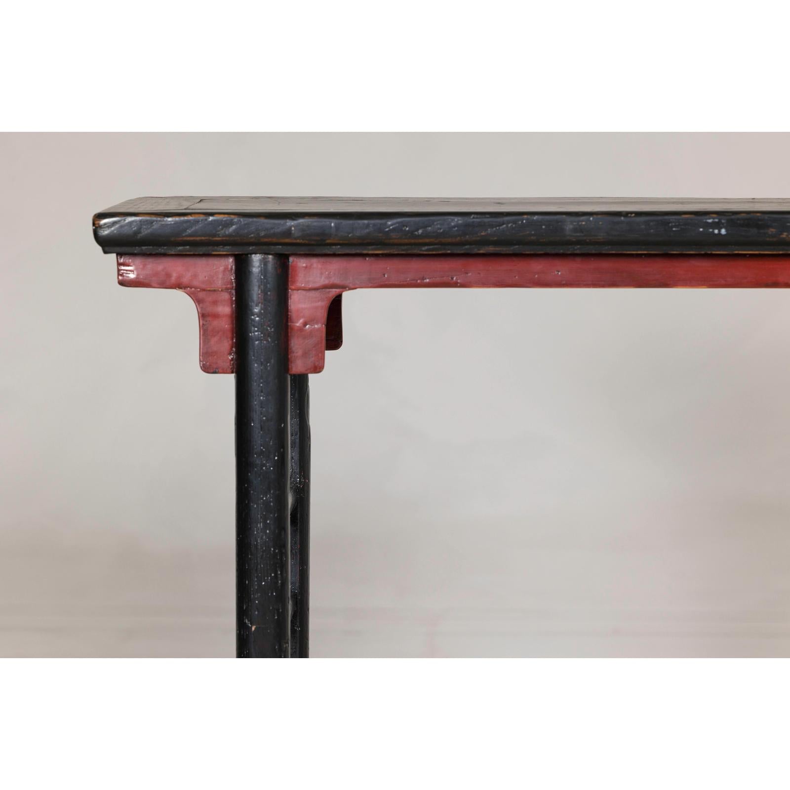 Antique Black and Cinnabar Red Lacquer Wine Table, Late Qing Dynasty-3. Asian &amp; Chinese Furniture, Art, Antiques, Vintage Home Décor for sale at FEA Home