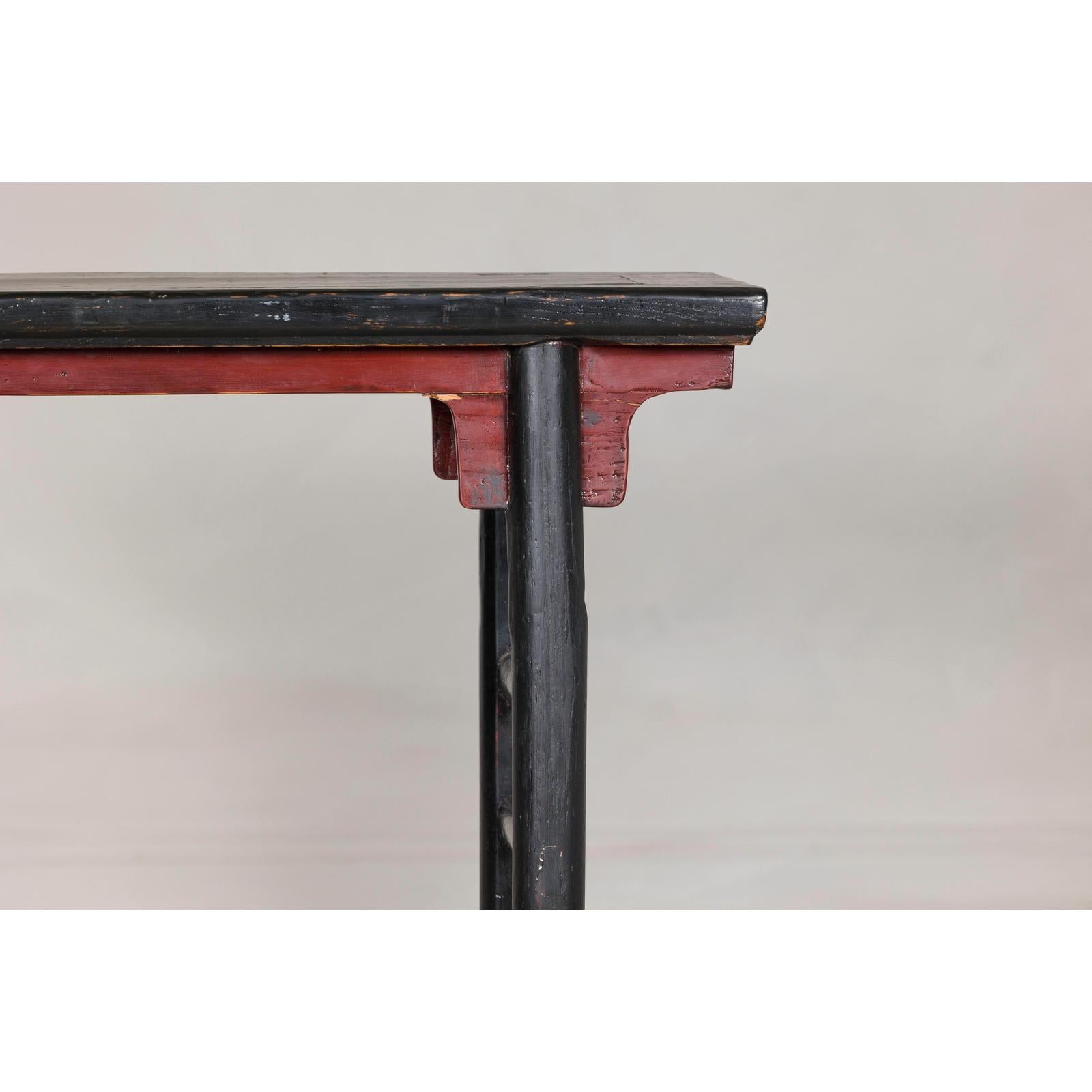 Antique Black and Cinnabar Red Lacquer Wine Table, Late Qing Dynasty-4. Asian &amp; Chinese Furniture, Art, Antiques, Vintage Home Décor for sale at FEA Home